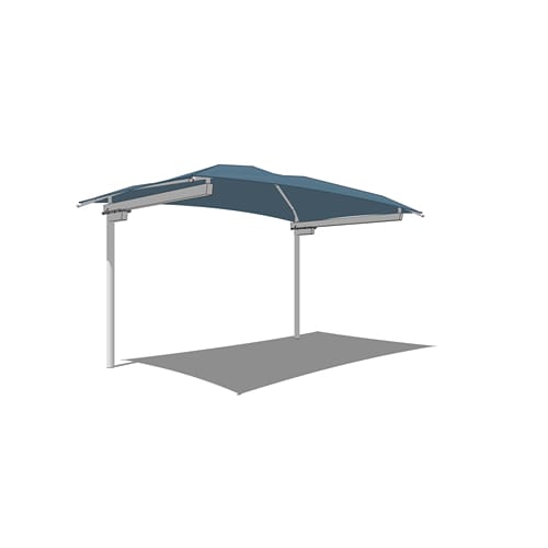 Offset T-Cantilever Shade System - 12' x 20'