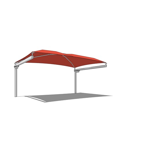 Offset T-Cantilever Shade System - 14' x 20'