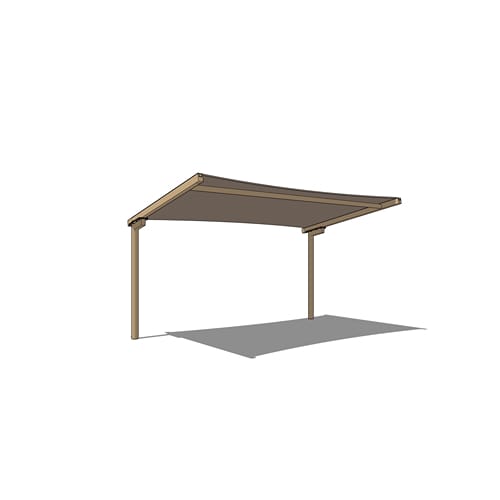 Monoslope Cantilever Shade System - 12' x 20'