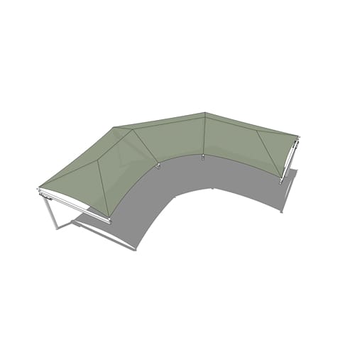 Wrap-Around Cantilever Shade System - 14' x 60'