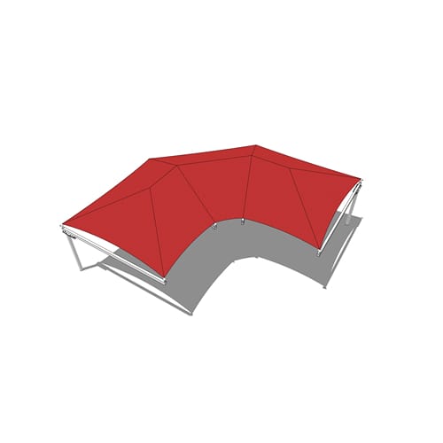 Wrap-Around Cantilever Shade System - 19' x 60'