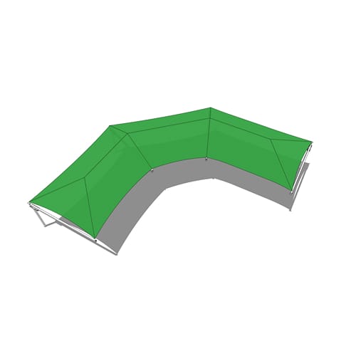 Wrap-Around Cantilever Shade System - 19' x 90'