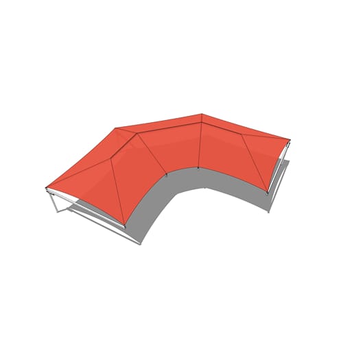 Wrap-Around Cantilever Shade System - 25' x 90'