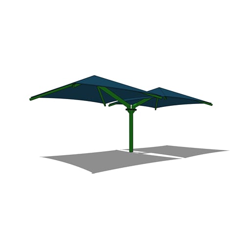 Double Offset Single Post Pyramid - 16' x 33'