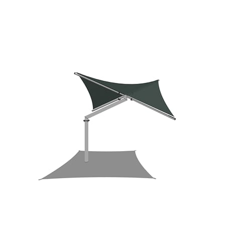 Offset Single Post Hypar Shade System - 16' x 16