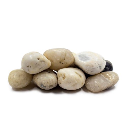 Decorative Rock: Polished White Pebbles