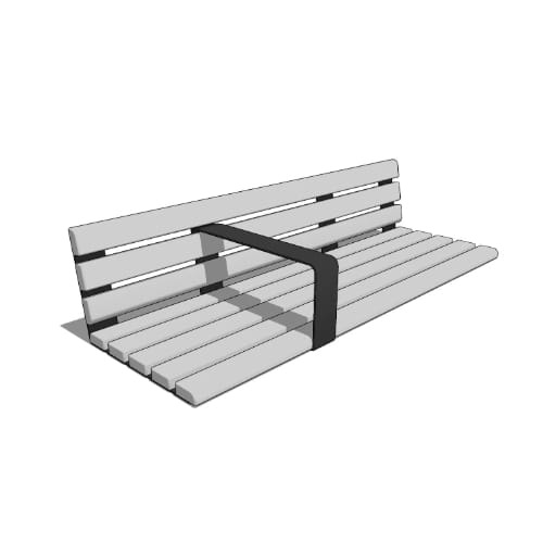 Flinders 59" Timber Backed Bench, Left-Mid Armrest (FLNT1-3-A2)