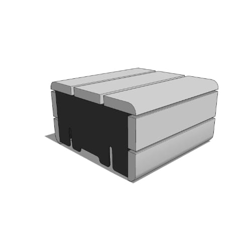 Drape Timber 23" Backless Bench, End-to-End Slats (DRPT2-1-1)