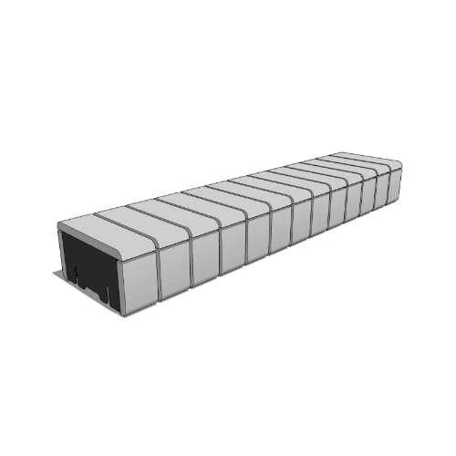 Drape Timber 79" Backless Bench, Front-to-Back Slats (DRPT2-2-4)