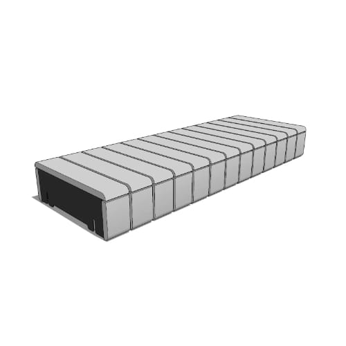 Drape Timber 79" Backless Platform Bench - Front-to-Back Slats (DRPT3-2-4)