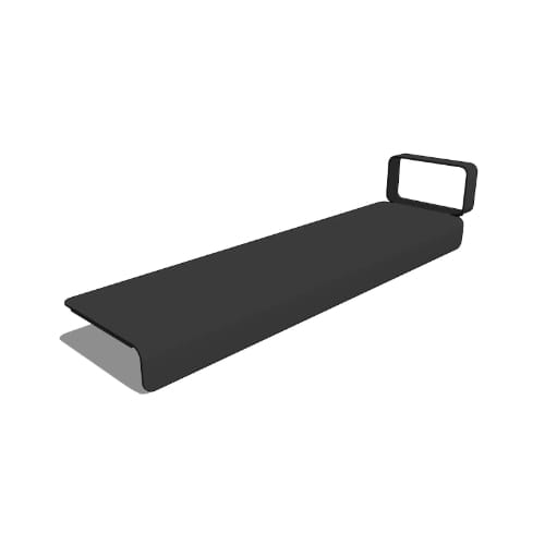 Drape 79" Backless Bench, Right Armrest (DRPM2-1-4-A2)
