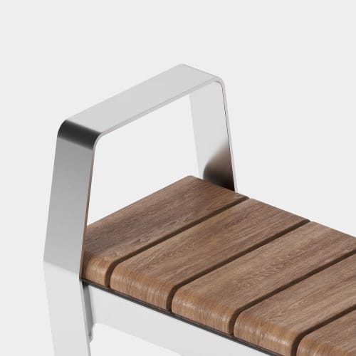 Marina Timber Backless Bench  preview 2