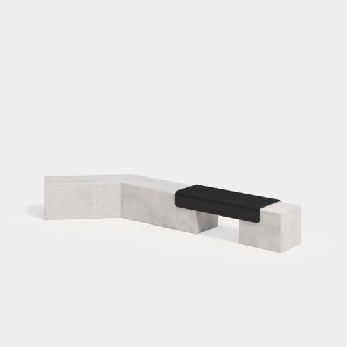Drape Metal Backless Bench preview 2