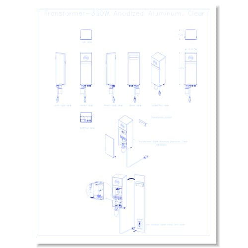 Transformer-300W Anodized Aluminum, Clear