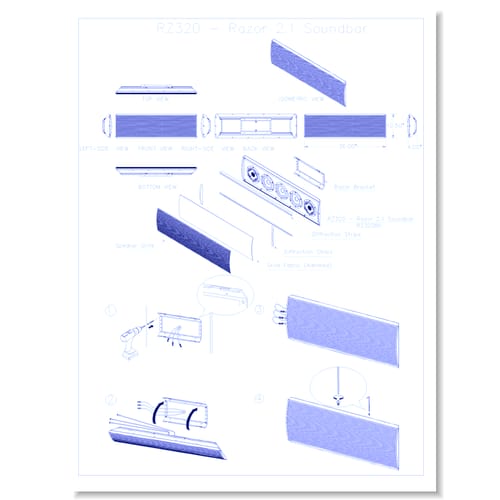 RZ320 High Power Sound Bar Razor