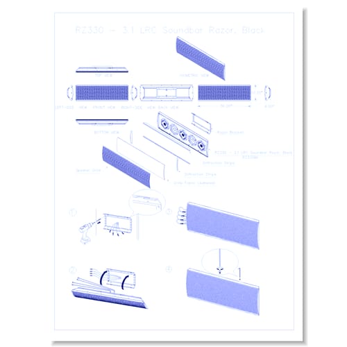 RZ330 3.1 LCR Soundbar Razor
