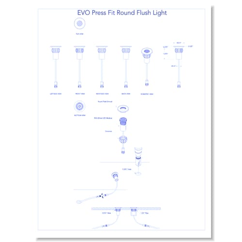 EVO Press Fit Round Flush Light