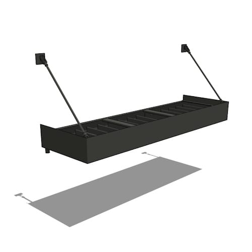 Standard Metal Canopy With Pans, 12" Fascia
