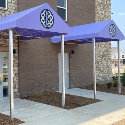 Peaked/Gable Fabric Canopy