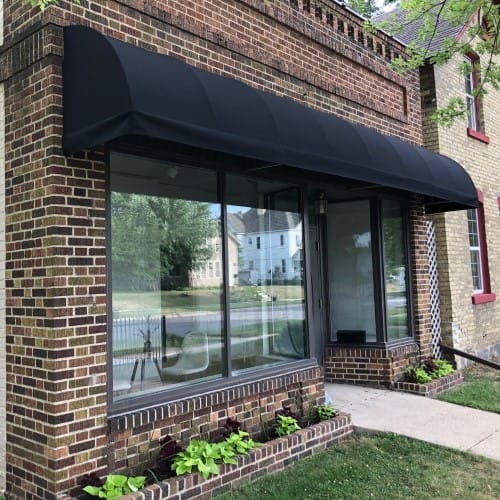 Quarter Round Fabric Awning