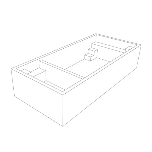 Premium Precast Plunge Plus Pool: 9' x 21' w/ Spa Section