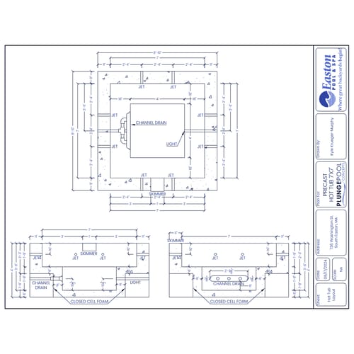 Wellness Therapy Plunge Pool: Hot Tub (7' x 7' - 6 In. Wall)