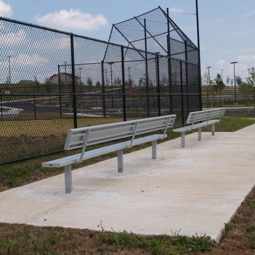 Permanent Team Bench with Backrest preview 2