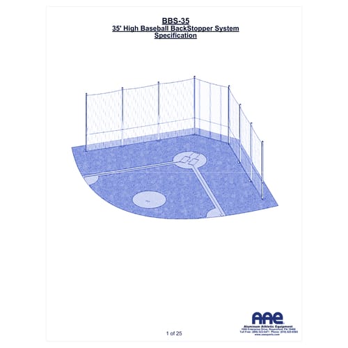 BallStopper Backstop Netting - 35' (BBS-35)