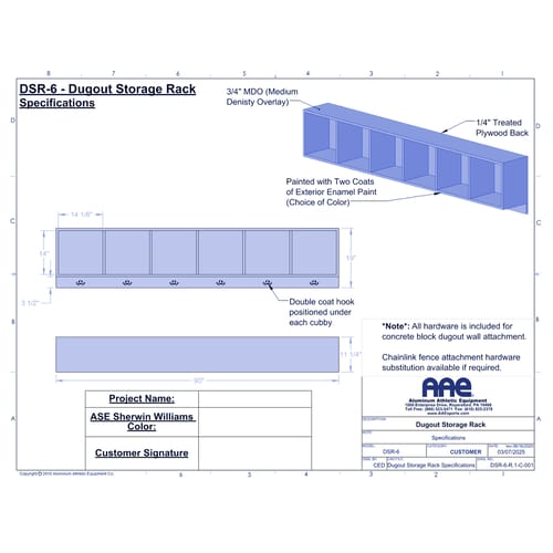 Dugout Storage Rack (DSR-6)