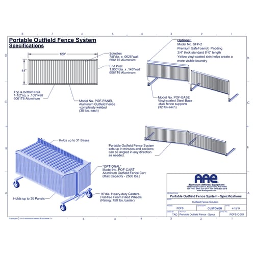 Portable Outfield Fence (POF-4)
