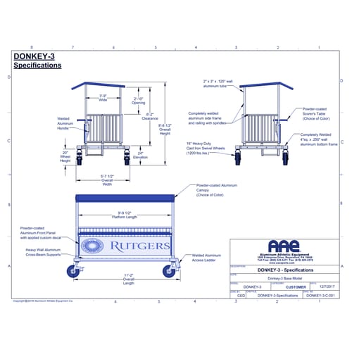 Portable 2' Elevated Press Box (DONKEY-3)