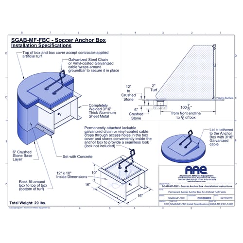 Soccer Goal Anchor Boxes (SGAB-MF-FBC)