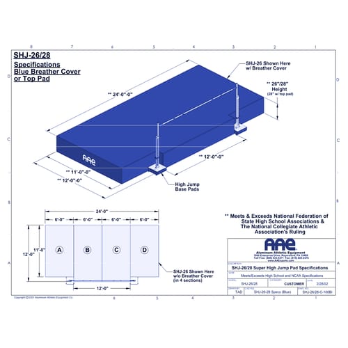 High Jump Mat (12'-0" x 24'-0") (SHJ-26/28)