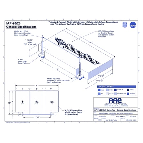 High Jump Mat (10'-0" x 18'-0") (IAP-26/28)