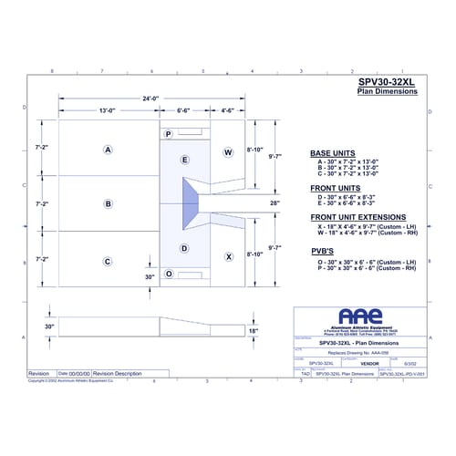 Pole Vault Mat (21'-6" x 24'-0") (SPV-30XL / SPV-32XL)