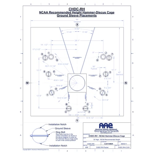 Recommend Height / Single Pad - 33' (CHDC-RH)