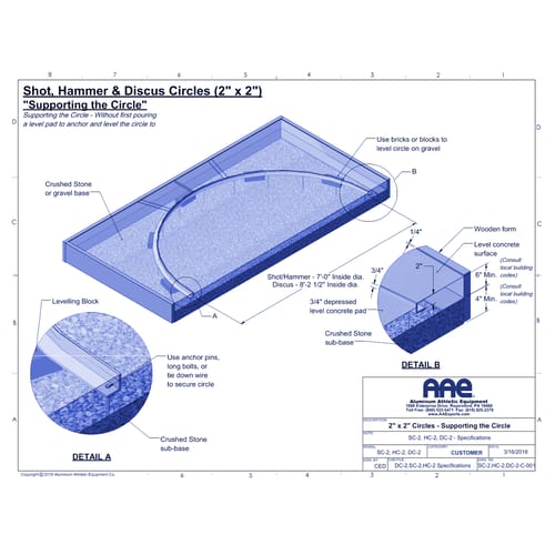 Throwing Circle - 2" x 2" (DC-2 / SC-2)
