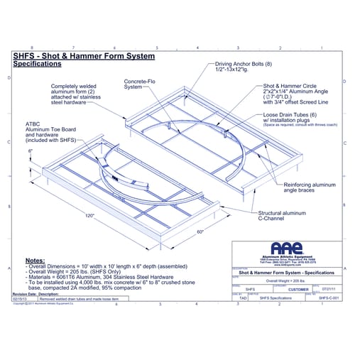 Hammer/Shot - 7'-0" circle diameter (SHFS)