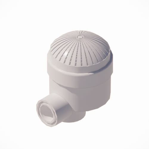 8" Round MoFlow™ Suction Outlet Cover with PVC Side Port 3" Socket x 4" Spigot Sump (8MFxxxSSB)