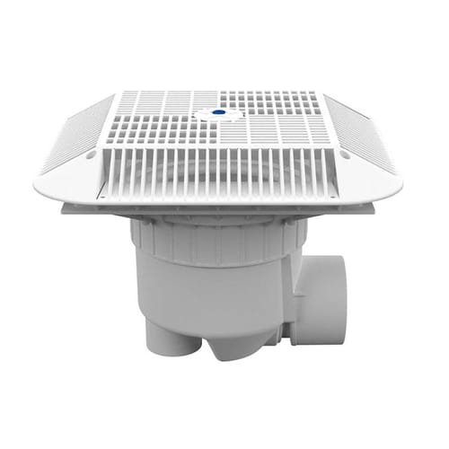 16" Square Anti-Entrapment Suction Outlet with PVC Side 3" Socket x 4" Spigot Port Sump (1216xxxSSB)