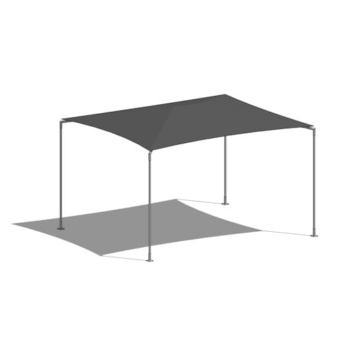 Simple Hip - 15ft x 18ft: Tensioned Shade Fabric Frame System