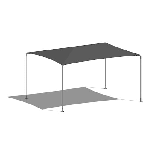 Simple Hip - 15ft x 20ft: Tensioned Shade Fabric Frame System