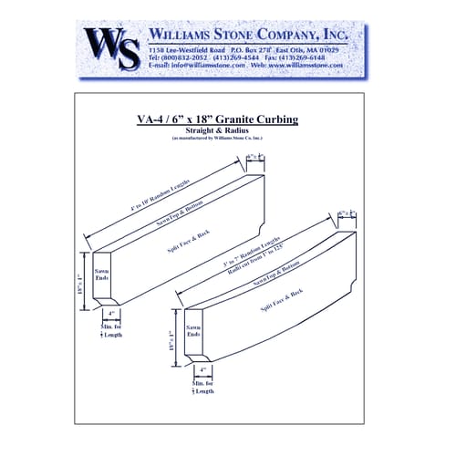 6-Inch Vertical Curbing – 6x18 Curb Cut