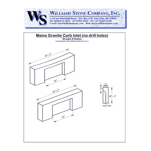 Inlets – Single Inlet-Maine (No Drill Holes)