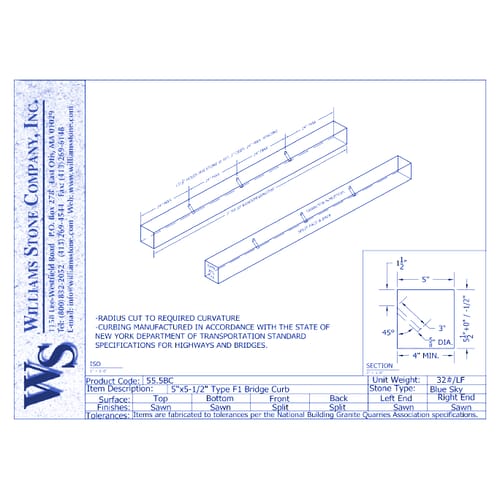 T-100 Traversable Curbing – T100 Straight & Radius