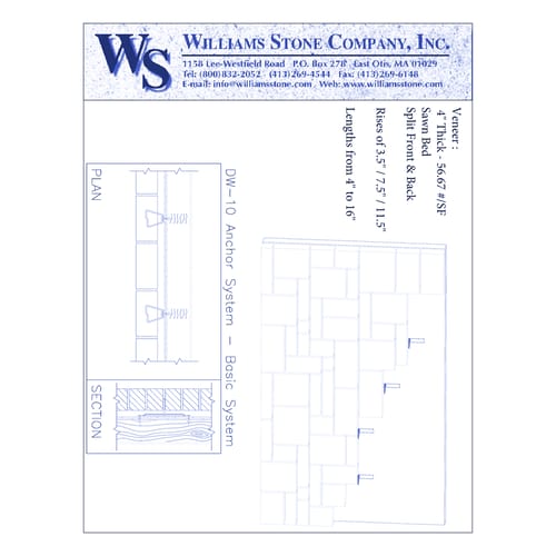 Veneer Details – Veneer with DW-10 Anchoring