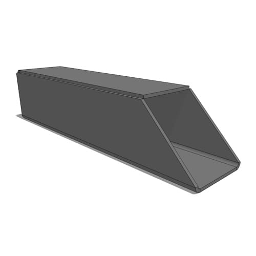 Vianti Falls Stainless 2 1/2" Square Scupper (SWS2SN)