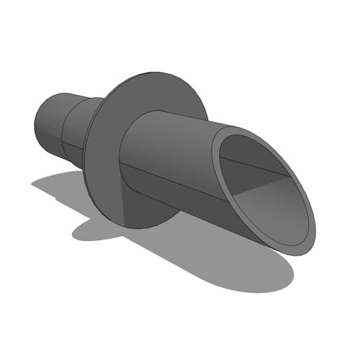 Vianti Falls™ Stainless Steel 2" Round Wall Scupper With Round Trim Plate (SWS2RN)