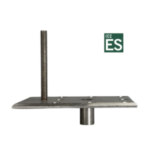 NB1CB - Glass Rail Curb Mount
