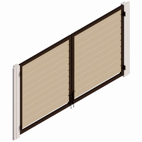 Vehicular Swing Gate - 6in Slat - Horizontal - Small Gate Frame - GF-S